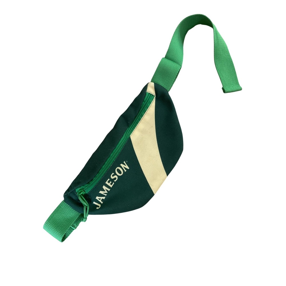 Jameson Irish Whiskey‎ Fanny Pack Green Canvas Waist Bag Adjustable Strap Logo